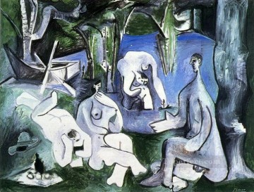Desnudo Painting - Le déjeuner sur l herbe Manet 5 1961 Desnudo abstracto